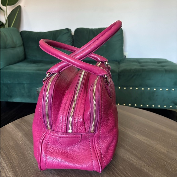 Cole Haan Leather Tote in Hot Pink - Picture 10 of 16